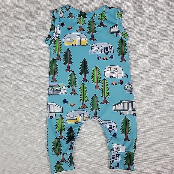Floral Pig campers romper 12 M - Picture 2 of 8